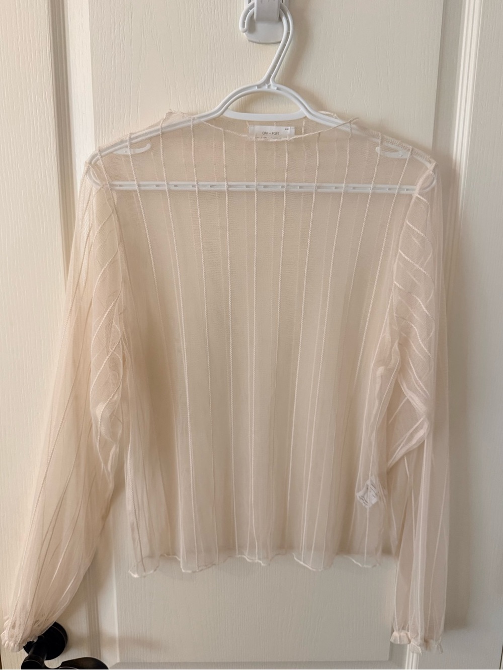 Oak + Fort White Mesh Long Sleeve Top *Never Used*